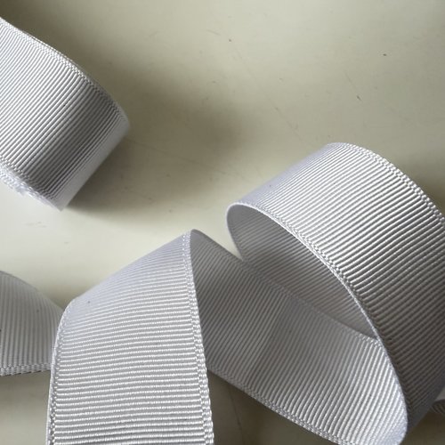 Ruban gros grain blanc