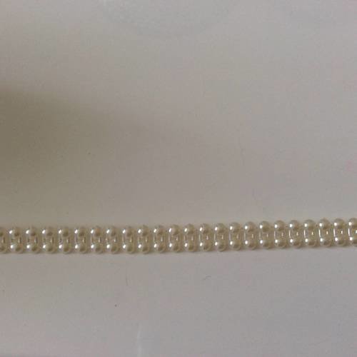 Ruban de perle 8 mm de largeur a coudre au milieu ou coller beige 