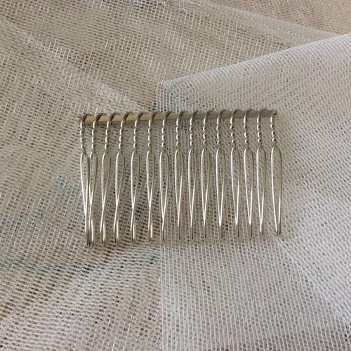 Peigne en metal 5,5*3,6 cm a customiser pour cheuveux 