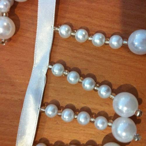 Galon de perle nacree en acrilique a coudre 