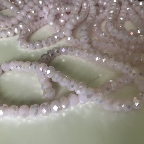Perle cristal ,perle cristal rose ,perle 8 mm,