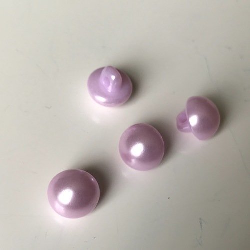 Bouton couleur rose clair de 9 mm environ comme des perles 
