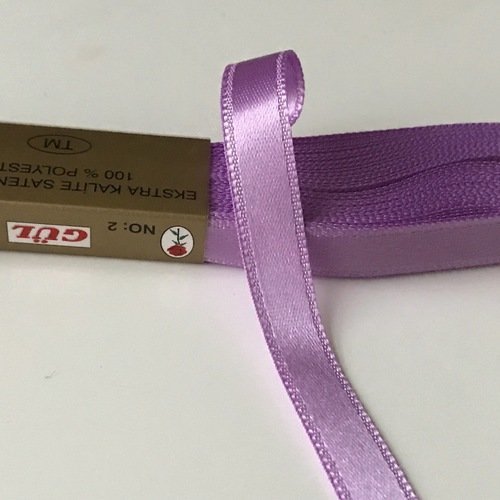 Ruban en satin 1 cm en coupon de 10 mètre violet