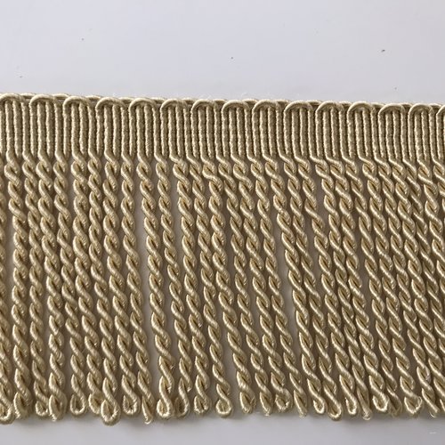 Frange en cordon tressé de 10 cm en largeur jaune doré