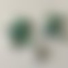 Strass sertie en cristal vert d eau socle argenté 7*15 mm