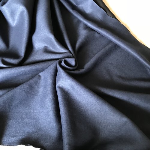 Tissus faux daim bleu marine