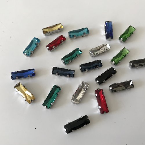 Lot de 20 strass en cristal 5*15 mm