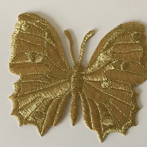 Papillon doré 6*5 cm