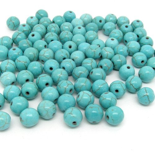 Perle turquoise Mix allemande perles tailles 10 et 12 MM