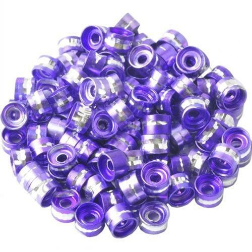 20 perles rondelle aluminium 6mm couleur violet, creation bijoux, bracelet