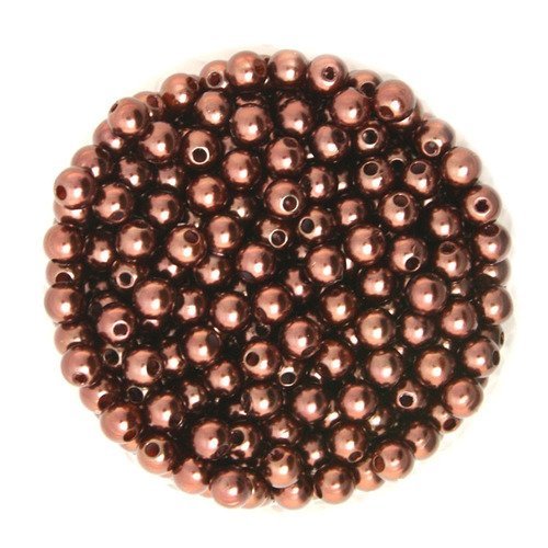 50 perles 6mm imitation brillant couleur marron, creation bijoux, bracelet