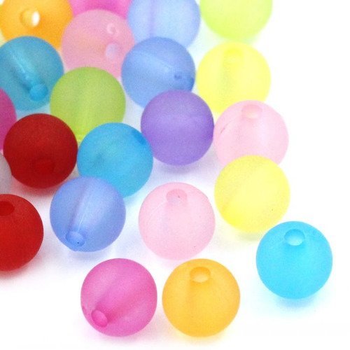 30 perles couleur mixte mat 6mm en resine 6 mm perle bracelet creation bijoux