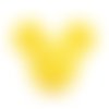 Perle en silicone jaune souris 24mm x 20mm mickey, creation attache tetine, bijoux