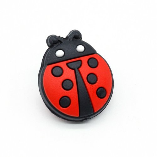 Creation Attache tetine ... Perle Silicone Coccinelle 23mm Couleur au Choix