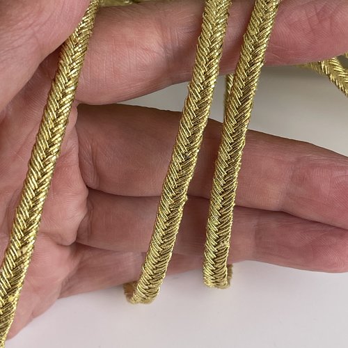 Soutache doré cordon de soutache or soutache artisanal 5 mm doré
