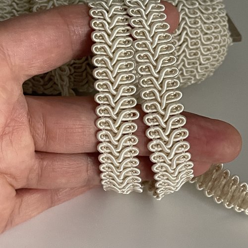 Ruban de passementerie, ruban épis,ruban tressé 13 mm, galon épis de passementerie