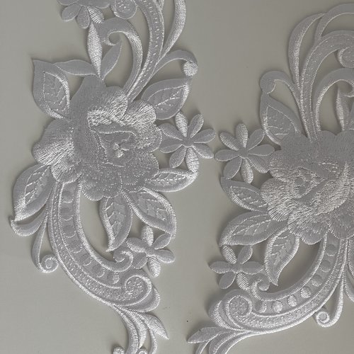 Applique à coller applique thermocollant écusson à repasser applique double à repasser patch thermocollant blanc
