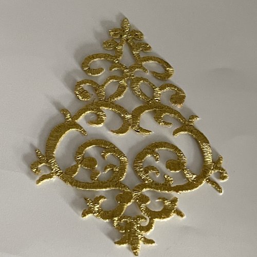 Applique thermocollante baroque  11 x 7,5 cm adorée – décoration textile, écusson à repasser,accessoires customisation textile