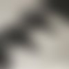 Dentelle brodée noire et argenté guipure noire avec motif en velours dentelle festonnée large