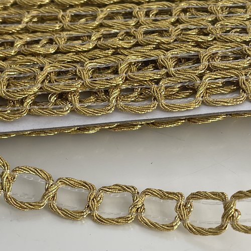 Ruban chaînette, ruban doré style chaîne,ruban or