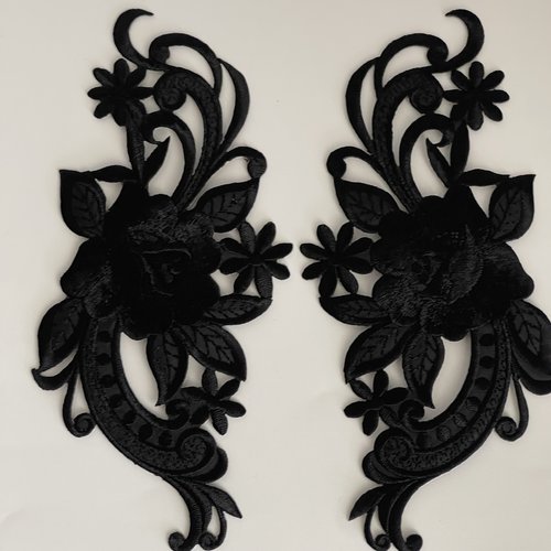 Applique à coller applique thermocollant écusson à repasser applique double à repasser patch thermocollant noir ou blanc