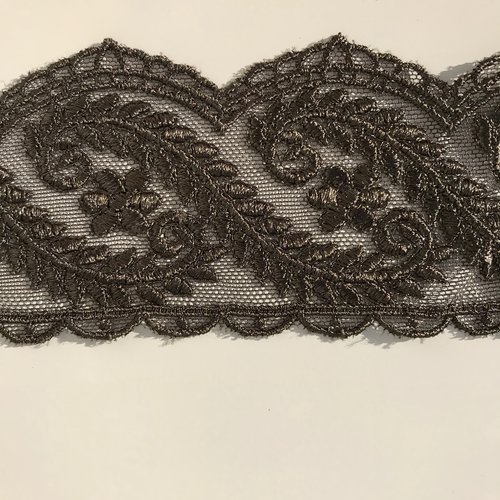 Dentelle vert kaki,dentelle brodée