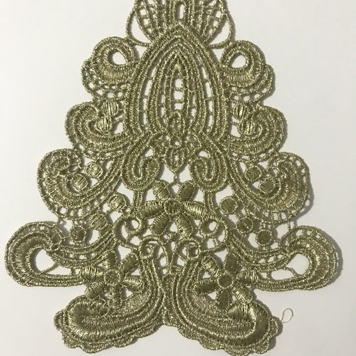 Applique à coudre doré.applique en dentelle doré.