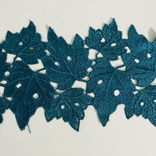 Dentelle guipure turquoise