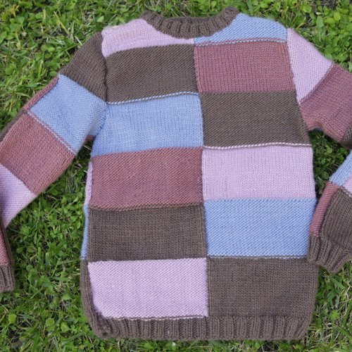 Pull enfant, 10 ans, laine mérinos, multicolore, manches longues.