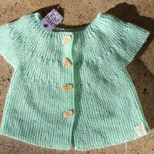 Gilet bébé, manches courtes, 1 an