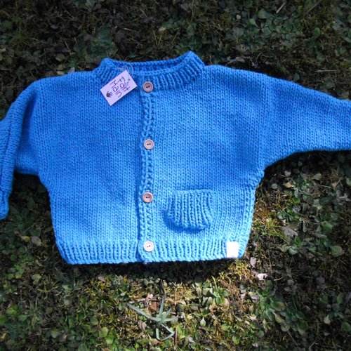 Gilet bébé, turquoise