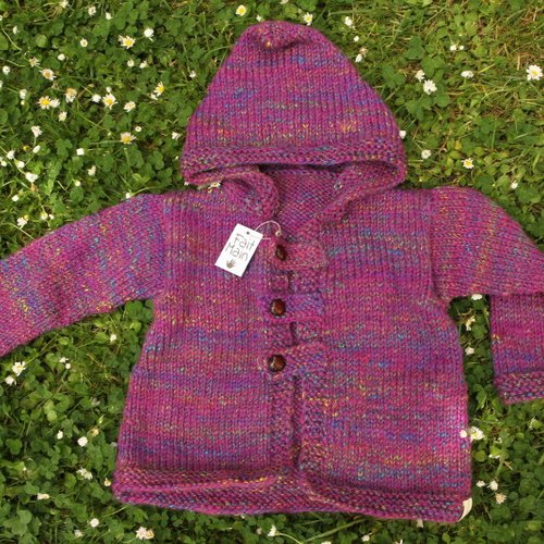 Blouson bébé, 2 ans, violet chiné.
