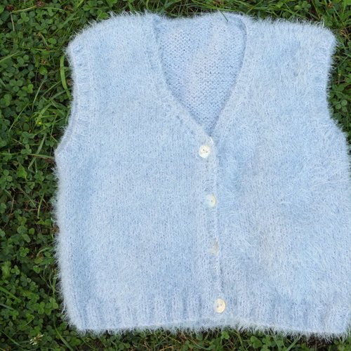 Gilet court adulte, bleu ciel