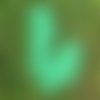 Mitaines à pouce, mohair, vert.