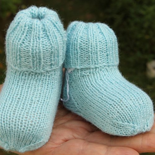 Chaussons bébé, bleu