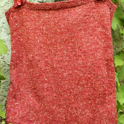 Débardeur femme; coton, rouge.