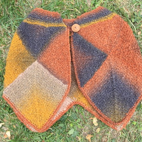 Couvre épaules, mohair, couleur d'automne.