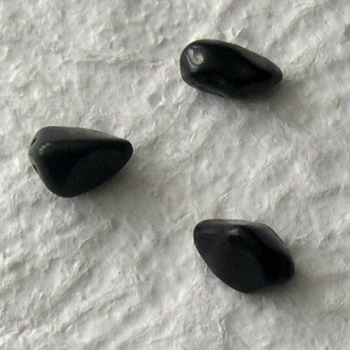 Lot de 3 grandes perles nuggets  en onyx 20 x 15 mm 