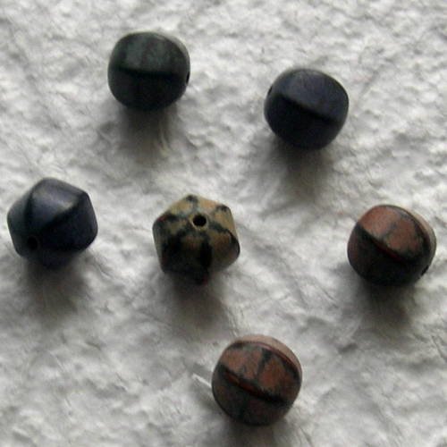 Lot de 6 perles citrouilles 12 mm couleurs mixtes 