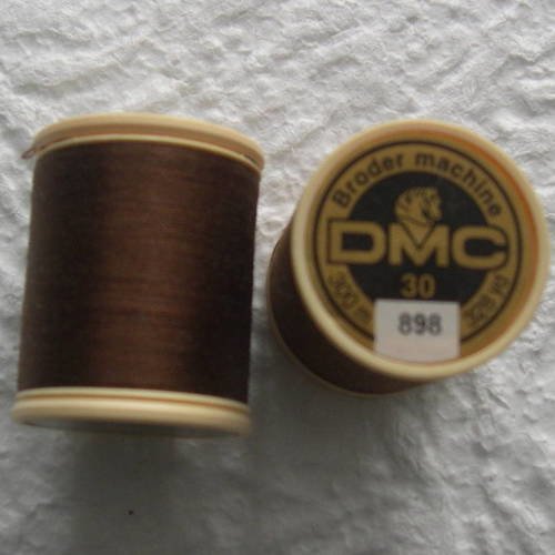 Fil à coudre dmc en coton ref. 898 brun teck 