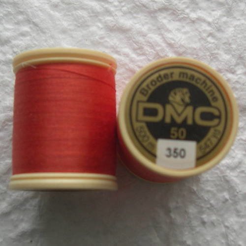 Fil à coudre dmc en coton ref. 350 rouge vermillon 