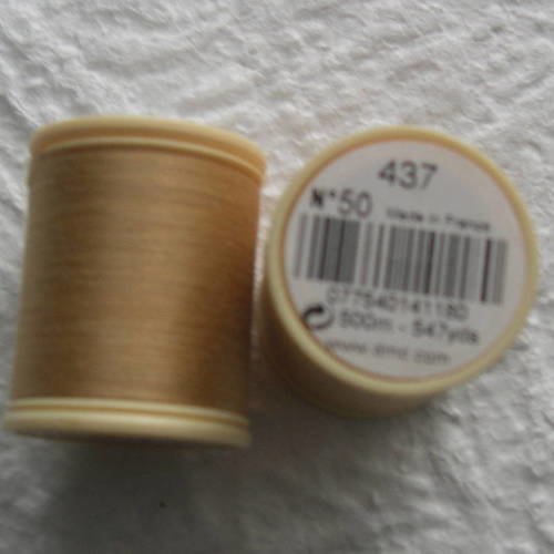 Fil à coudre dmc en coton ref. 437 beige camel 