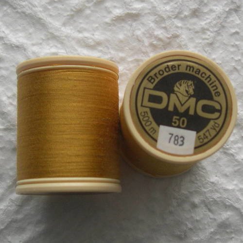 Fil à coudre dmc en coton ref. 783 jaune vieil or 