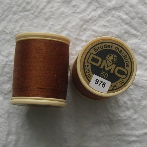 Fil à coudre dmc en coton ref. 975 brun chataigne 
