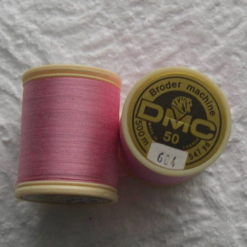 Fil à coudre dmc en coton ref. 604 rose jacinthe 