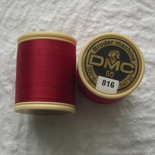 Fil à coudre dmc en coton ref. 816 fruit rouge 