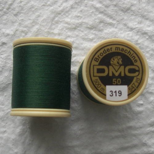 Fil à coudre dmc en coton ref. 319 vert ombre 
