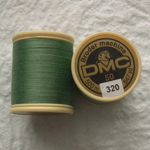 Fil à coudre dmc en coton ref. 320 vert fougére 