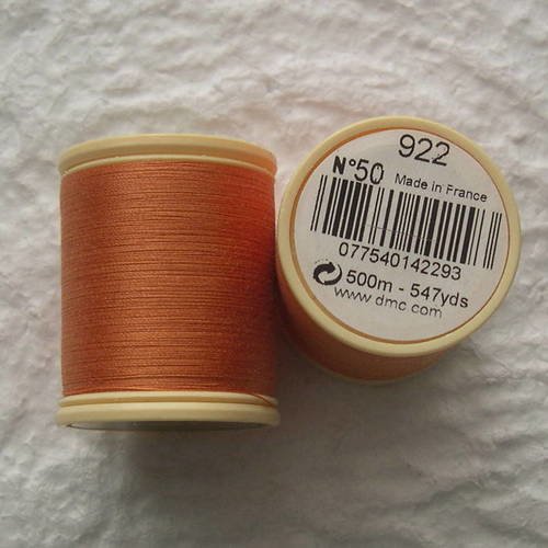 Fil à coudre dmc en coton ref. 922 terracotta 