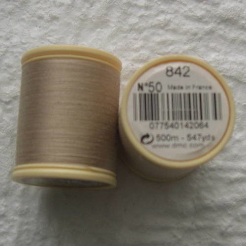 Fil à coudre dmc en coton ref. 842 beige cordon 
